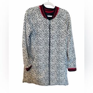 Sanctuary Leopard Print Zip Up Jacket-Size Medium-Side pockets